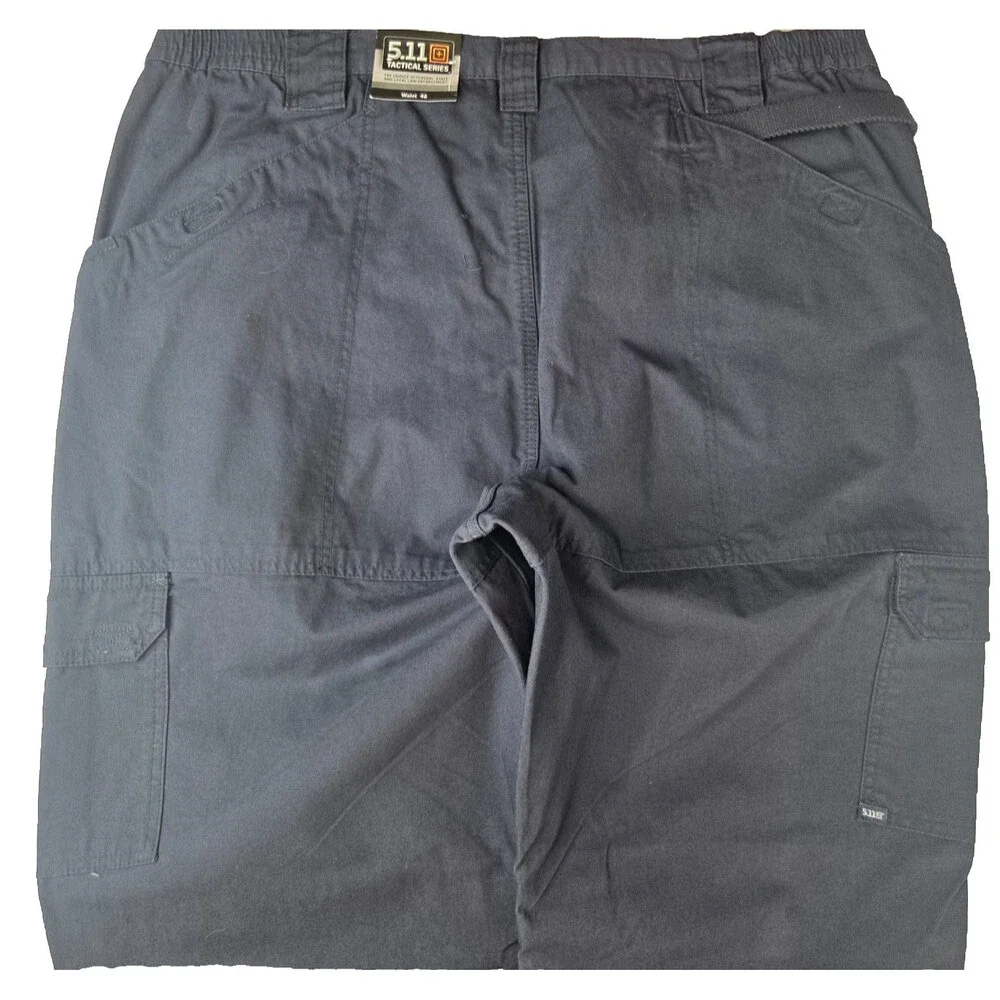 5.11 Tactical Series Cargo Pants Navy Blue Waist 46 Unhemmed Cotton Canvas NWT